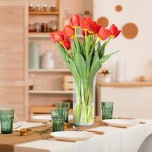 SUREAM Plastic Vases For Centerpieces, 9.8"H X 4.7\ W Hurricane Candle Holder, Acrylic Containers For Organization, Clear Flower Vase For Wedding, Party, Dinners, Event, Home, Office Decoration - Cao 9,8 inch x Rộng 4,7 inch - Xem 7