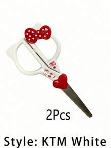 Sanrio 1/2件 Hello Kitty 手工剪刀 可爱 Hello Kitty 美术剪刀 文具 学校办公用品 返校季学习用品（部分零件可能随机发货）