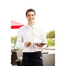 BOHARERS Waist Apron With 3 Pockets - Black Waitress Waiter Server Short Aprons - B-10包黑色 - 查看 8