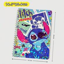 Disney 1pc/2pcs/3pcs/4pcs Cartoon Stitch A5 Notebook, High-Quality Student Spiral Notebook, Cute Cartoon Memo Pad, Diary - A5 - View 3