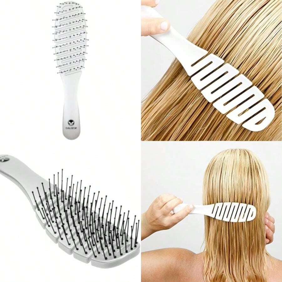 Calista Tools Smoothie Brush, Wet or Dry Hair Use, Flex Brush for Detangling Wet Hair, For All Hair Types, White, 1 Ct.(Blanco) - Multicolor - Ver 1