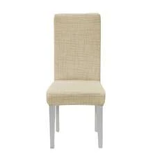 Chair Covers For Dining Chairs Stylish Carved Well Pattern Removable Washable Universal Stretch Chair Slipcovers - Khaki - View 4