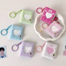 1pc 2-Inch Portable Hanging Cord Photo Album, Cute Cartoon Bow Pattern, Suitable For Kpop Idol Photos, Student Instant Camera Photos, Backpack Keychain Decor - Multicolor - View 7