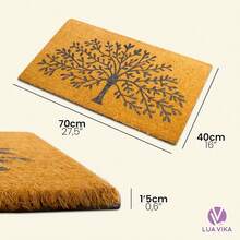 Coir Doormat, 16''x27.5'', Tree Of Life, Outdoor Indoor Welcome Mat For Home Entrance - TreeofLife - View 4