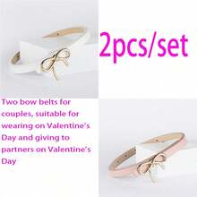 8pcs/4pcs/2pcs Random Delivery Simple Waist Belt For Women, Fashion Korean Style Cute Butterfly Decor Versatile Dress Belt, Suitable As Valentine's Day Or Ramadan Gift For Friends - Multicolor - View 12