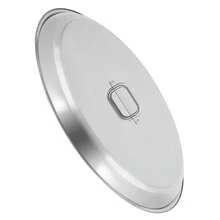 Funda Protectora para Fogón/Fuego , Acero Inoxidable Plateado con Asa, para Fuego Empotrado (34" x 34") - Ideal para Patio y Camping - Plateado - Ver 1