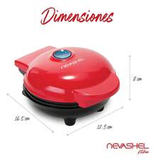 Waflera Maquina De Waffles Pequeña Nevashel Kitchen WE1 Redonda Para Hacer Desayunos Waflera Electrica Compacta Placa Antiadherente Para Viajes Desayunos Rapidos Cocina Compacta Ligera - 1 - Ver 4