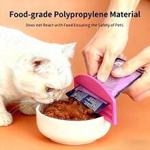 1个/4个装宠物食品挤压器 | 重型塑料宠物食品分配器，带防滑底座、易开盖和一键操作 - 无需组装、设计紧凑、塑料材质、无需电池 - 多色 - 查看 3