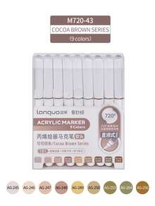 languo 207 Colors Direct Acrylic Marker Pens, Soft Tip High Capacity Multi-Color Markers, Waterproof Paper, Suitable For DIY Graffiti, Rocks, Canvas, Wood, Glass, Ceramic And Textile Painting, Quick-Drying Markers, Art Supplies. - Multicolor - View 20