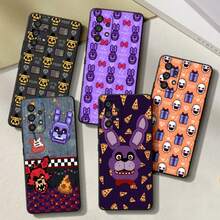 Funda Fnaf Five-nights-At-Freddys compatible con Samsung Galaxy A04s A50 A50s A04 A04e A5 A7 A70 A8 A80 A9 A01 Core, funda de TPU negra, funda compatible con  17 pro max, funda  17 pro, funda  17, funda  16 pro max - 5 - Ver 3