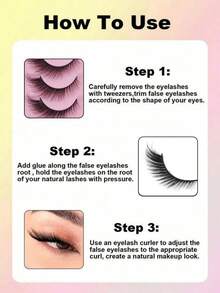 AYRMILLA 假睫毛 1/5/10/20/100 对装，自然妆效，蓬松柔软浓密 3D 水貂毛假睫毛，纤长纤细假睫毛，多层假睫毛，短款浓密假睫毛，睫毛嫁接，散装假睫毛，适用于婚礼、夜店、日常工作会议等场合的化妆产品，打造自然妆效。 - 黑色 - 查看 3