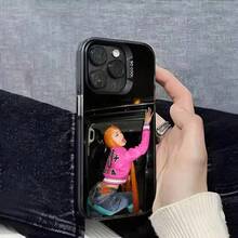 Funda de Teléfono Cool Girl I-Ice Spice para 17,16,15,14,13,12,11,Pro,Max,Plus,E, Cubierta Negra IMD - z7 - Ver 11
