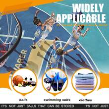 篮球包，单球运动包，抽绳网眼背包，适用于携带足球、排球、棒球、橄榄球及其他运动器材。单件户外运动装备。