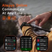 SENBONO 1000mAh电池男士智能手表，配备LED手电筒、指南针、无线通话、2.01英寸高清屏幕、睡眠监测、运动追踪，兼容安卓和iOS系统，是送给家人的最佳礼物。