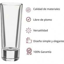 ADIANTE Set De 48 Vasos Shots Tequila Vidrio Tequilero Caballitos De Chupito Para Vodka Whisky Ron De 60ml 2oz - Transparente - Ver 2