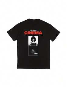 The Marias Indie Pop Band Cinema Graphic T-Shirt Black Tee With Red Lettering Heavyweight Crewneck Shirt All - 黑色 - 查看 1