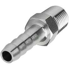 Conector Rápido de Espiga de Manguera de 2 Piezas de 1/4 Pulg, Accesorios de Manguera de Aire de Acero Inoxidable, Conector de Rosca Macho Bspt + Tubería de Conector de Ac(Bspt1/4-8Mm) - / - Ver 3