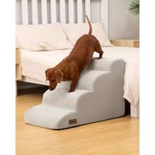 XGHRampa para escaleras para perros para cama y sofá escaleras para perros pequeños escaleras para mascotas con parte infer antideizante para gatos ejos escaleras para mascotas interes - Gris Claro - Ver 3