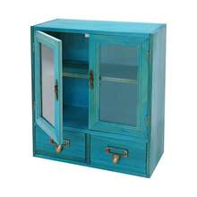 ZHFEISY 3 Tiers Storage Cabinet With 2 Drawers And Acrylic Doors,Display Cupboard With 2 Drawers,Countertop Apothecary Cabinets - mặc định - Xem 4