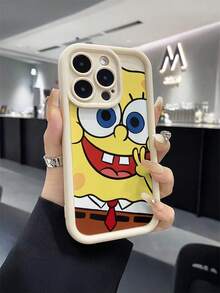 SPONGEBOB 1个卡通海绵宝宝极简设计防震手机壳，适用于三星/苹果17/16/15/14/13/12/11 Pro Max/12 Pro/14 Plus及其他型号 - 彩色 - 查看 6