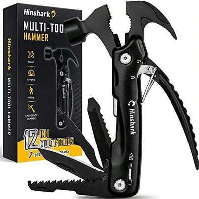 Gifts For Men, Stocking Stuffers For Adults Men 12 In 1 Hammer Multitool, Christmas Birthday Gifts For Men Dad Him Husband Grandpa, White Elephant Gifts For Adults, Camping Essentials Cool Gadgets