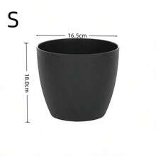 1pc Matte Stone-Like Planter Pot, Indoor Ceramic Flower Pot, Balcony Plant Pot, Home Decor, Large Capacity Plant Growing Pot, Room Decor Vase