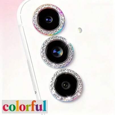 Camera Lens Protector Film For Samsung Galaxy S25Ultra/S25Plus/S25FE/S24Ultra/S23/S22Ultra/A05s/A06/A14/A15/A16/A24/A25/A34/A35/A54A55 - [Anti-Drop] Tempered Glass Camera Lens Protective Cover Applicable To Daily Shield, Office, Home Daily Shield Office Home Phone Camera Cover Sparkling Crystal Waterproof Shockproof Anti-Fall Scratch Resistant