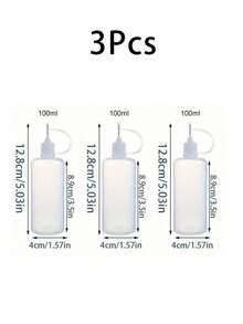 1/3pcs 5-100ml Empty Glue Bottles With Precision Applicator Tips, Refillable, Liquid Dispenser Bottles/Dropper Bottles, Easy Squeeze Applicator, Suitable For Paper Crafts DIY, School - Multicolor - View 13