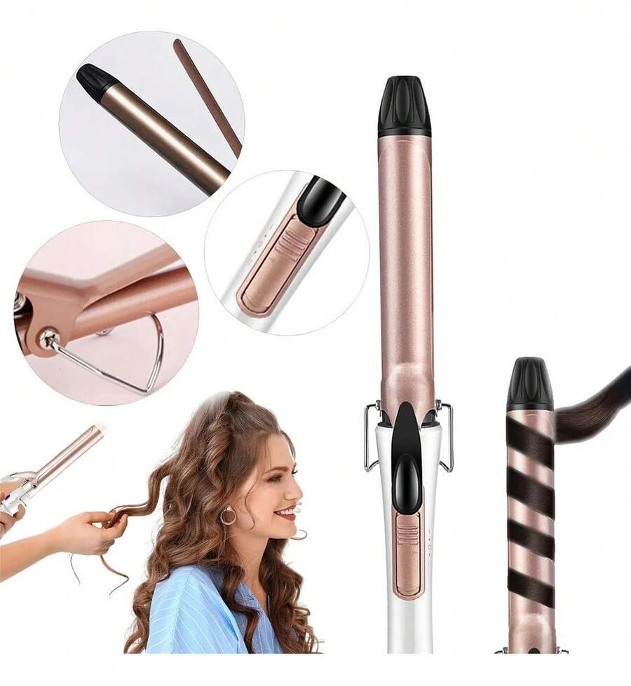 TendenciaPlancha Rizadora Cerámica Rizos Cabello ProfesionalesCalidad premium - Dorado - Ver 1