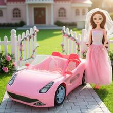 TendenciaCoche Deportivo Rosa Con Muñeca Juguete NiñasCalidad premium - Rosa - Ver 5