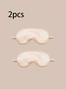 1pc/2pcs/3pcs/4pcs/5pcs/10pcs/15pcs Blackout Sleep Eye Mask, Satin-Like Cooling Comfortable, Relieve Fatigue, Nap, Sleep, Back To School Supplies - champagne - View 13