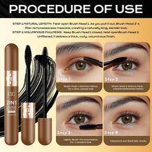 二合一防水3D黑色睫毛膏 - 持久不晕染，滋润保湿，自然卷翘，浓密丰盈睫毛 - 二合一睫毛膏1支 - 查看 10