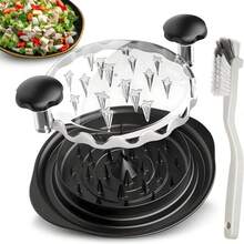 Large Chicken Meat Shredder With Suction Cup Base & Anti-Slip Strips, Ideal Kitchen Tool For Shredding Meat, Removable Center Piece For Easy Cleaning, Also Suitable For Making Chicken Breast Salad, Heat-Resistant Surface - Multicolor - View 12