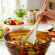 Wooden Handle Silicone Salad Spoon - Multifunctional, Non-Stick, Easy To Clean - For Baking, Cooking And Spreading Kitchen Tools - Essential Household & Dorm Supplies Series - Multicolor - View 7