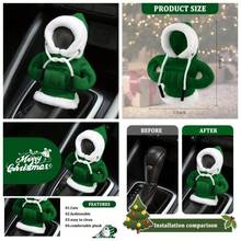 Christmas Green Hoodie Car Gear Shift Knob Cover Universal Manual Automatic Transmission Decor Interior Accessory - 1 - View 1