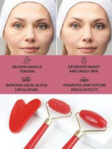 3pcs Gua Sha Facial Massage Roller Set, Includes Gua Sha Tool, For Face & Neck Massage - Mother's Day Gift - Facial Care Gift, Beauty, Skincare, Spa, Self-Care, Skincare Tools, Facial Care, Beautician Supplies, Massage, Facial Massage Tools, Facial Roller - Multicolor - View 11