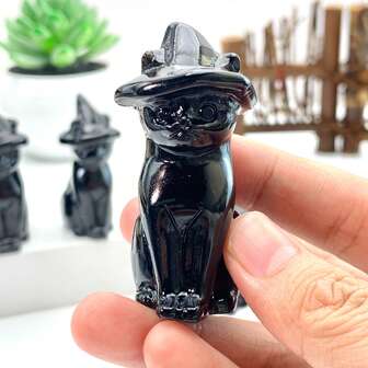 Escultura em Obsidiana de Alta Qualidade (1 peça), Escultura em Cristal Natural, Joias com Pedras Preciosas, Glitter, Cristal de Cura, Presente de Aniversário, Presente para Mulheres, Presente para Namorada, Presente de Halloween, Presente de Natal, Decoração para Casa, Decoração para Festas, Decoração de Cenários, Decoração de Mesa, Ornamentos de Cristal, Decoração de Mesa.