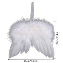 20 Angel Wing Accessories - Mini Feather Pendant, White Retro Unique Craftsmanship Pendant, Day Party DIY Wedding Props Handmade, Etc