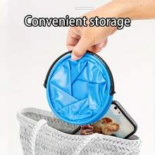 3个装可折叠水桶，小号无隔板，多用途户外花园浇水、露营、旅行、海滩、野餐，多种颜色可选 - 彩色 - 查看 8