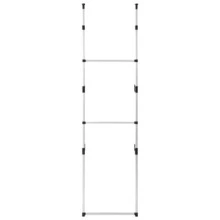 Telescopic Wardrobe System With Rods Aluminium - 銀色 - 查看 6