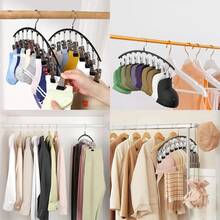 Space-Saving Legging Organizer With 10 Clips - Metal Yoga Pants Hanger, Holds 10 Pairs, Rubber Coated For Closet Storage, Black,Use For Thin Leggings,Thin Jeans,Thin Casual Trousers,Thin Dress Pants,Shorts - 黑色 - 查看 4