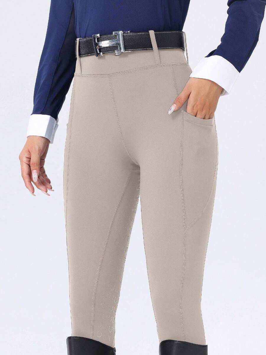 ROYALS MATTINI Pantalones de montar para mujer, pantalones de montar con silicona en la entrepierna antideslizante y duradera, con bolsillos, pantalones deportivos de equitación de secado rápido