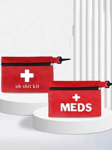 Rotes Kreuz Medizintasche, Erste-Hilfe-Set, Medizin-Aufbewahrungstasche. Kann Verbände, Masken, Desinfektionsmittel, Medikamente usw. aufbewahren. Geeignet für Ausflüge, Reisen, Abenteuer und den Einsatz im Krankenhaus. Kann als Geburtstagsgeschenk, Urlaubsgeschenk oder Geschenk für Krankenschwestern, Ärzte, Freunde, Familie und Angehörige verschenkt werden (nur Medizintasche, medizinische Artikel nicht enthalten). - Verschiedenfarbig - Übersicht 8