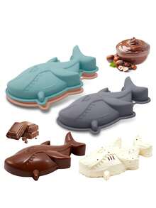 1pc Silicone Cake Mold Baking Tool, Ocean Animal Shark Shaped Large Silicone Cake Mold DIY Cake Pan, Baking Tool, Cake Pan, Mousse Pan, Kitchen Baking, Chocolate Mousse Jelly Wax Mold, Baking Tool - Multicolor - View 1