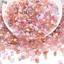 1 Pack Of 15g, 6mmX8mm Medium-Sized Water Droplets DIY Glass Bead Clothing Accessories, Lighting Accessories Pendants, Handmade Bracelets, Necklaces, Etc - Multicolor - View 3