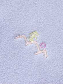 mini bala Girls' Anti-Static Fleece Jacket, Unisex, Warm Fleece Fabric, Outdoor Wear, Spring - Pink Purple - View 7