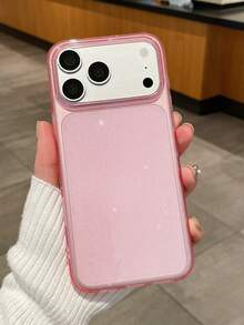 Luxury Shiny Transparent Pink Soft Phone Case, High-End Transparent Glitter Phone Case, Full-Body Shockproof Thick Glitter Phone Case, Compatible With IPhone 16/ 13, 17 Pro Max/ 17, 17 Pro, Cases, Shockproof Phone Case - Pink - View 9
