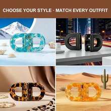 Invisible Magnetic Clips, Ultra Strong Hold For Fine, Thin & Slippery Hair, No-Slip Seamless Design For Ponytail, Bun, Quick Updos - Leopard - View 9