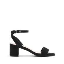 Women's Heeled Sandals, Fashionable Design, Suitable For Party And Commuting - Black Suede - View 6