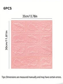 Brick Wall Stickers, Self-Adhesive Waterproof Easy To Clean, Anti-Collision Soundproof, Modern Style, Suitable For Living Room, Bedroom, TV Background Wall, DIY Decoration, Wall Renovation, Upgrade The Feel! Suitable For Birthday, Anniversary, Valentine's Day, Christmas, Wedding And Other Occasions. Also Suitable For Back To School Season, Graduation Season, Halloween, Christmas, National Day Party, Gathering, Teacher's Day Gifts, Etc. - Coral Orange - View 10